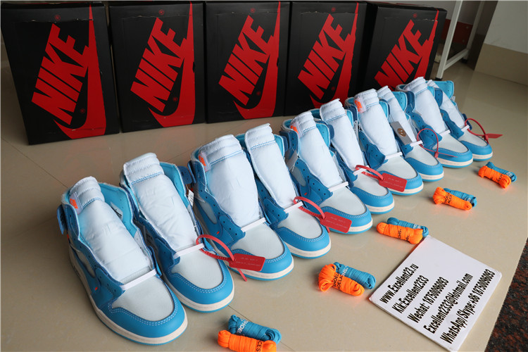 Authentic Off White X Nike Air Jordan 1 University Blue