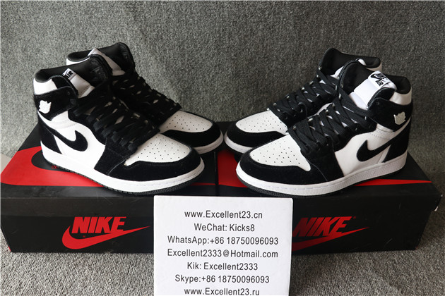Nike Air Jordan 1 Rero Plush Black White GS